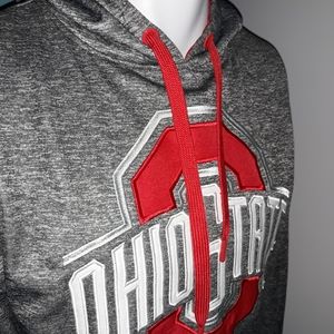 Ohio State scarlet and gray hooded sweatshirt. Medium